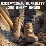 Furuian Steel Toe Boots for Men Women Comfortable Lightweight Work Boots for Men Slip Resistant High Top Steel Toe Safety Shoes Puncture Proof Indestructible Construction Shoes - Image 5