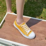 ZGR Womens White Tennis Shoes for Women,Lace up Canvas Sneakers,Casual Walking Canvas Shoes - Image 7