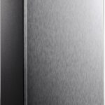 Kismile Small Freezer Upright, 3.0 Cu.ft Mini Freezer with Adjustable Thermostat, Removable Shelves, Reversible Single Door, Stand Up Freezer for Bedroom/Home/Dorms/Apartment (Stainless Steel)