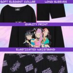 Suggest a better title and return a single title only without any other comments: KPop Demon Hunters 2 Pc Pajamas Girls Teens 5–14 Yrs Officially Licensed T Shirt PJ Pants Huntrix Saja Boys Gifts for Girls - Image 4