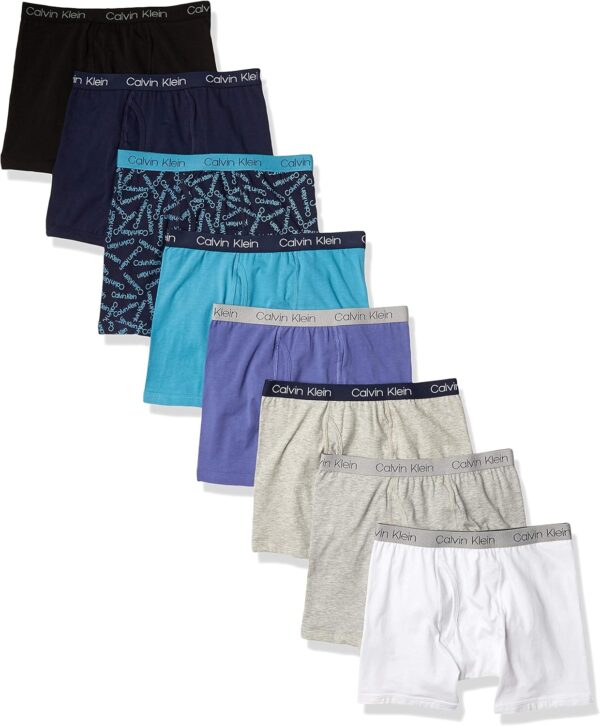 Calvin Klein Kids Boys' Modern Cotton Boxer Brief Underwear 8-Pack