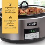 Crock-Pot Large 8-Quart Programmable Slow Cooker with Auto Warm Setting Black Stainless Steel - Image 4