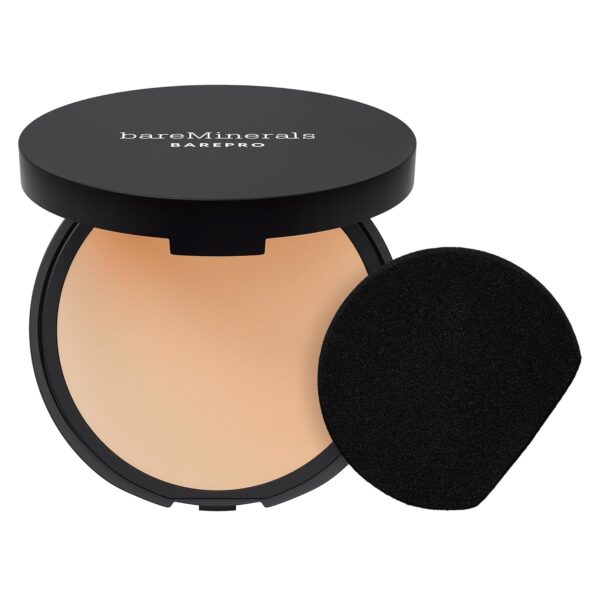 Suggest a better title and return a single title only without any other comments: bareMinerals Barepro Skin-Perfecting Powder Foundation, Matte Pressed Powder Foundation Full Coverage, Oil Control, Dermatologist-Tested, Longwear Mineral Matte Complexion
