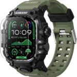 amBand Rugged Case with Band for Apple Watch Ultra 3/2/1 49mm, M3 Military Grade Shockproof Cover, Includes Screen Protector Kit, Tactical Band for Men - Compatible with iWatch Ultra, Army Green