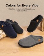 VeraCosy Men's Moccasin Slippers Comfy Soft Durable Slip-on Indoor Memory Foam House Shoes - Image 8