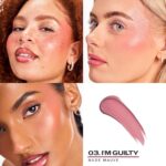 Suggest a better title and return a single title only without any other comments: Sacheu Cheek STAY-N Liquid Blush for Cheeks — High Pigment, Buildable, Lightweight Cream Blush for Dewy & Radiant Flushed Cheeks — Long-lasting & Cruelty Free, I'm Guilty - Image 2