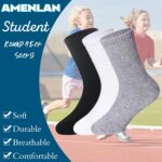 Kids Classics Crew Socks 10 Pairs Child Boy Girls Athletic Cotton Basic School Uniform Breathable Casual Sports Socks - Image 5