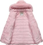 Girl's Winter Waterproof Warm Long Coat,Kids Puffer Jacket Outerwear Parka,Removable Hood - Image 4