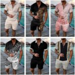 Mens Short Sets 2 Piece Outfits Polo Shirt Fashion Summer Tracksuits Casual Set Short Sleeve and Shorts Set for Men - Image 5