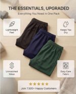 Real Essentials 3 Pack: Men's Mesh Open Bottom Sweatpants Gym Active Athletic Workout Casual Pants with Pockets (Big & Tall) - Image 5