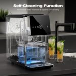 Kismile Countertop Nugget Ice Maker, 33LBS/24H, Soft Chewable Ice, One-Click, One-Touch Automatic Ice Dispensing, Self-Cleaning, 1.8L Removable Water Tank, Ideal for Home/Kitchen/Bar/Office - Image 4