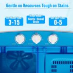 SUNCROWN Portable Washing Machine 16lbs, Compact Twin Tub Semi Automatic Washer, Energy-Saving Mini Laundry Combo with Extended Drain Hose & Pump for Apartments, Dorms, RV, (White & Blue) - Image 7