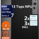 Dell Pro Tower Plus Desktop Computers, Intel 20-Core Ultra 7 265 (13 Tops NPU), 32GB DDR5 RAM, 1TB PCIe SSD, Copilot AI Business PC, DVDRW, 3 DisplayPorts, 2 Type-C, Windows 11 Pro