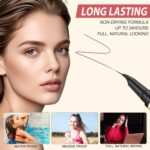 LAVONE Eyebrow Pen, 2-in-1 Eyebrow Pencils for Women with 4 Tip Microblading Eyebrow Pencil and Curved Precise Brow Pencil, Waterproof Eyebrow Pencil Create Full, Natural Hair-Like Brows, Dark Brown - Image 4