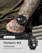 amBand Rugged Case with Band for Apple Watch Ultra 3/2/1 49mm, M3 Military Grade Shockproof Cover, Includes Screen Protector Kit, Tactical Band for Men - Compatible with iWatch Ultra, Matte Black - Image 3