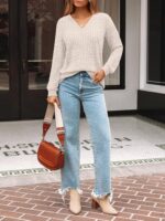 AUTOMET Womens V Neck Long Sleeve Shirt Fall Fashion Tops Tunic Dressy Casual Sweater Clothes Cute Trendy Work Outfits 2026 - Image 5