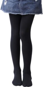 Suggest a better title and return a single title only without any other comments: EVERSWE Girls Semi Opaque Footed Tights, Microfiber Tights
