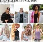 TVKSOM 5 Pack Basic Tank Tops for Women Undershirt Ribbed Sleeveless Casual Basic Tanks Top - Image 5