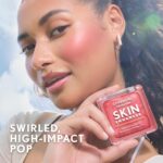 Suggest a better title and return a single title only without any other comments: COVERGIRL TruBlend Skin Enhancer Baked Luminous Blush, with Hyaluronic Acid & White Rose Extract, Blends Seamlessly - Rose Latte (Nude with Pink Swirls) - Image 3