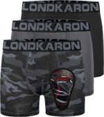 3-Pack Youth Boys Stretch Boxer Briefs w/Soft Protective Cup, Elite Boxer Jock for Baseball & Football