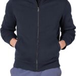 Amazon Essentials Men's Sweatshirt, Mock Neck, Fleece Zip Up