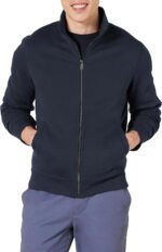 Amazon Essentials Men's Sweatshirt, Mock Neck, Fleece Zip Up