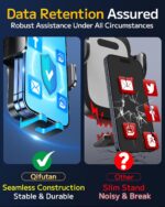 Qifutan Dash Mounted Holders Phone Holders for Your Car Phone Mount for Car Windshield Dashboard Air Vent Universal Desk Mounts Hands Free Automobile Cell Phone Holder Fit for iPhone Smartphone - Image 7