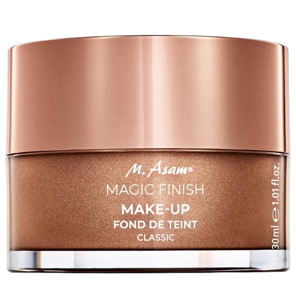 Suggest a better title and return a single title only without any other comments: M. Asam Magic Finish Make-Up Mousse (1.01 Fl Oz) – 4in1 Primer, Foundation, Concealer & Powder With Buildable Coverage, Hides Redness And Dark Spots, Vegan, For Light To Medium Skin Tones