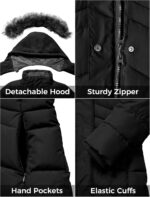 ZSHOW Girls' Winter Coat Insulated Long Quilted Puffer Jacket Warm Hooded Parka Snow Coats - Image 6