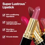 Revlon Super Lustrous Lipstick, Creamy Formula For Soft, Fuller-Looking Lips, Moisturized Feel, 764 On the Mauve, 0.15 oz - Image 3