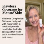 Suggest a better title and return a single title only without any other comments: Vibriance Complexion Sticks - Foundation for Mature Skin - Sheer, Buildable Coverage Face Makeup Foundation for Older Women - 3-in-1 Base, Contour, Concealer - Light - Image 7