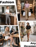 5 Pack Womens Oversized T Shirts Crew Neck Loose Fit Short Sleeve Tshirts Summer Workout Plus Size Tee Tops - Image 6