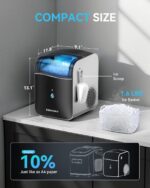 EUHOMY Smart Nugget Ice Maker Countertop, Pebble Ice Maker Machine with APP Control, 40lbs/24H, Ready in 7 Mins, Self-Cleaning, Portable Sonic Ice Makers with Hanging Ice Scoop for Home/Kitchen/Office - Image 9