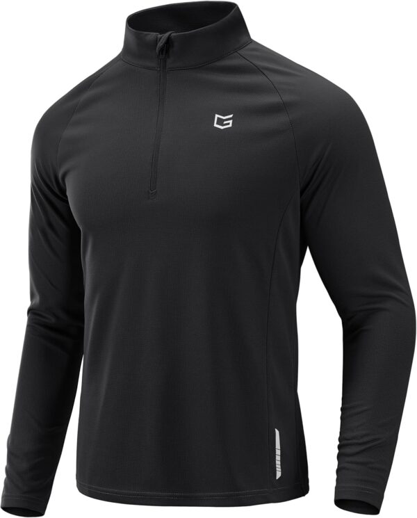 G Gradual Men's Running Shirts Long Sleeve Athletic Shirt Lightweight Quick Dry Quarter Zip Pullover for Men Workout Gym Golf
