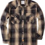 Dubinik Pearl Snap Shirts for Men - Long Sleeve Western Vintage Plaid Shirts