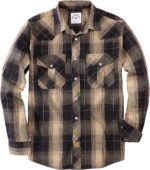 Dubinik Pearl Snap Shirts for Men - Long Sleeve Western Vintage Plaid Shirts