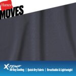 Hanes Mens Moves Mesh T-Shirt, X-Temp Moisture-Wicking Tee, White Or Black/Grey, 3-Pack - Image 4