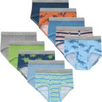 Hanes Boys' Brief Underwear, Cotton Underwear for Boys, No Ride-Up Briefs, 6 and 10 Packs