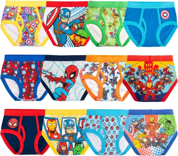 Marvel boys Toddler Spiderman & Superhero Friends Exclusive 12-pk Avent Box of Briefs Perfect for Gifting & Potty Training