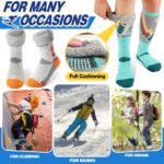 ANTSANG 3 Pairs Kids Merino Wool Ski Socks Boys Girls Thermal Thick Warm Winter Cozy Socks for Skiing Snowboarding - Image 6