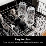 Ninja | Blender | Nutri Pro | Single Serve | For Smoothies, Salsa, Shakes and Frozen Drinks | Includes 2 Smoothie Cups & Lids | Crushes Ice, Fruit & Veggies |Silver | BN401 - Image 7