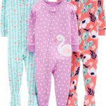 Suggest a better title and return a single title only without any other comments: Simple Joys by Carter's Girls 3-pack Snug Fit Footed Cotton Pajamas