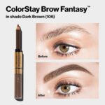 Revlon Eyebrow Gel & Pencil, ColorStay Brow Fantasy 2-in-1 Eye Makeup, Longwearing with Precision Tip, 104 Dark Blonde, 0.04 Oz - Image 4