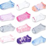 Suggest a better title and return a single title only without any other comments: Hanes girls Socks, Fashion Patterned Soft Socks, No Show, Ankle, and Crew, 12-pair Packs
