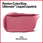 Revlon ColorStay Ultimate Liquid Lipstick, Longwear Rich Lip Colors, Wears for Up to 24 Hours, Satin Finish, 030 Miracle Mauve, 0.1 fl oz - Image 2