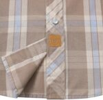 Dubinik Pearl Snap Shirts for Men - Long Sleeve Western Vintage Plaid Shirts - Image 4