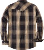 Dubinik Pearl Snap Shirts for Men - Long Sleeve Western Vintage Plaid Shirts - Image 2