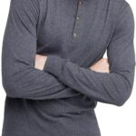 Hanes Originals Men's Tri-Blend Long Sleeve Henley T-Shirt, Lightweight Long Sleeve Tee