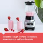 BLACK+DECKER PowerCrush Multi-Function Blender with 6-Cup Glass Jar, 4 Speed Settings, Silver - Image 5