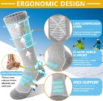 Anlisim Kids Merino Wool Ski Socks 3 Pairs Girls Boys Thermal Winter Warm Thick Breathable Socks for Skiing Snowboarding - Image 5